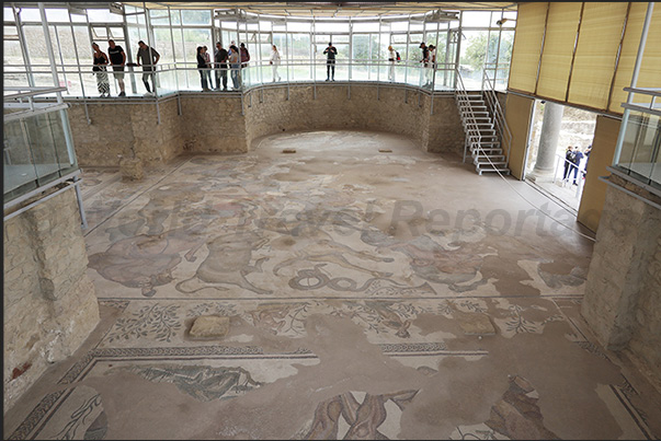The triclinium room where dinners with dances and music were organized