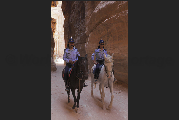 Police in Al-Siq Canyon Police in Al-Siq Canyon