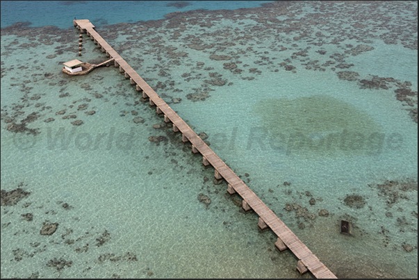 The north jetty on the lagoon