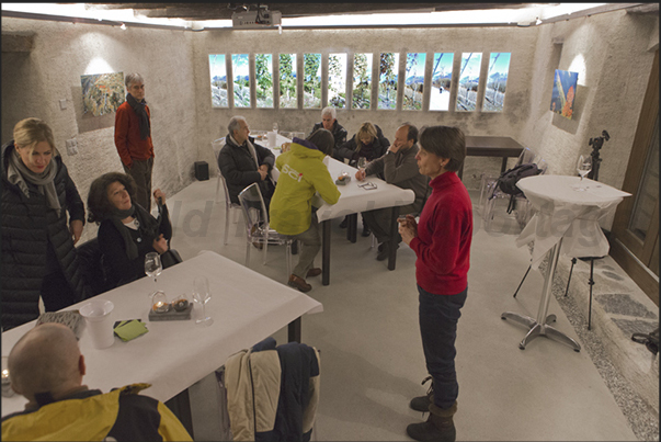 One of the rooms of the Foundation Pierre Arnaud. Every month are exposed important works by international artists