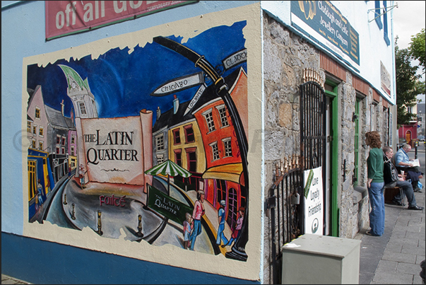Galway. Murals along the streets of the historic center Galway. Murals along the streets of the historic center