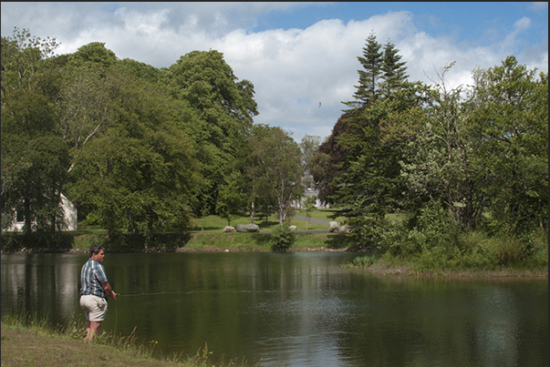 Mount Falcon Estate. The lake is used for lessons to learn the fly fishing Mount Falcon Estate. The lake is used for lessons to learn the fly fishing