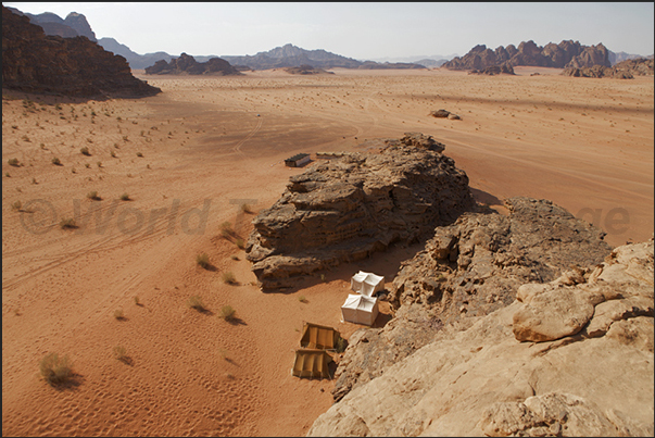 A small camp of Bedouins, the nomads of the desert A small camp of Bedouins, the nomads of the desert