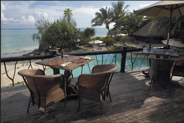 Terrace of Pacific Resort on the northwest coast of the main island