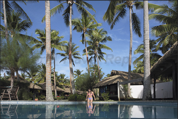 The pool of the Etu Moana Resort. The pool of the Etu Moana Resort.
