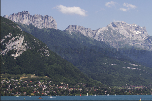 The castle on the hills of Menthon Saint Bernard.