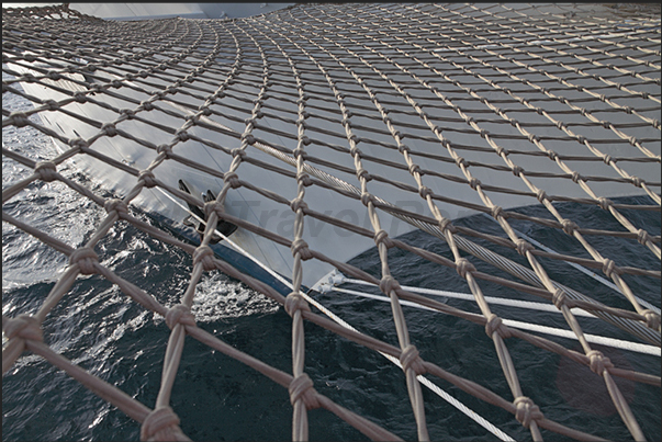 The net under the bowsprit The net under the bowsprit