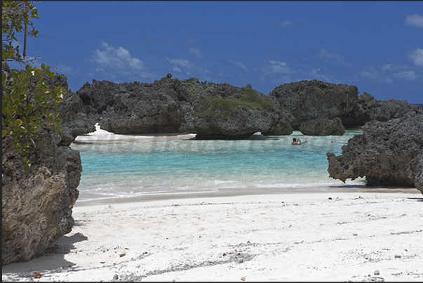 Shabadran Bay (southern tip of the island). The beaches are accessible only by foot after two hours of walking along the cliff Shabadran Bay (southern tip of the island). The beaches are accessible only by foot after two hours of walking along the cliff