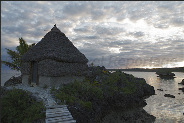 The houses on the coral of the Resort Seday, north coast near the village of Roh