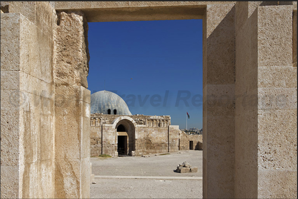 Amman. Entry into the ancient baths of the Citadel