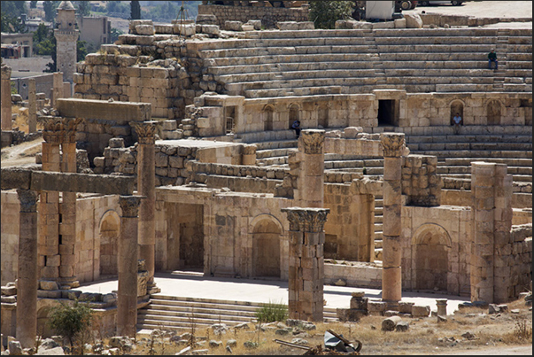 Ancient ruins at the archaeological site of Jerash