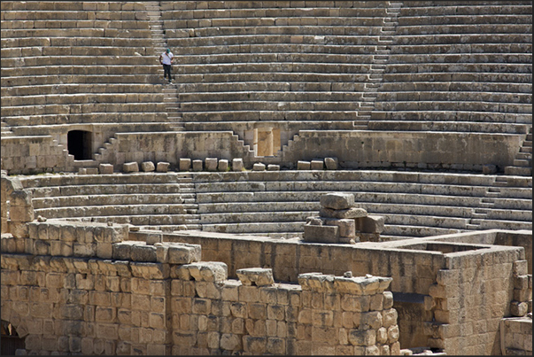 Ancient ruins at the archaeological site of Jerash