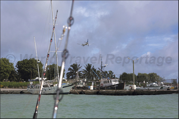 The area of fishermen in the port of Avarua The area of fishermen in the port of Avarua