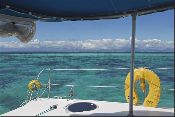 Noumea view from the coral reef