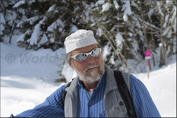 Emil Freuz, the mountain guide who knows very well the valleys around Meiringen