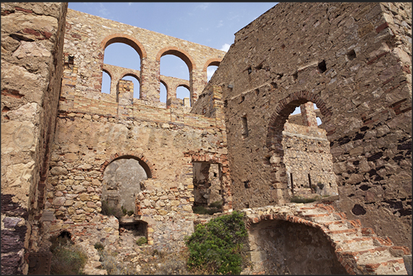 Nebida. The ruins of the Lamarmora laundry Nebida. The ruins of the Lamarmora laundry