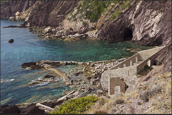 Nebida. The ruins of the Lamarmora laundry