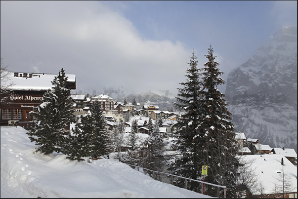 The village wakes up in the morning to a new day of skiing The village wakes up in the morning to a new day of skiing