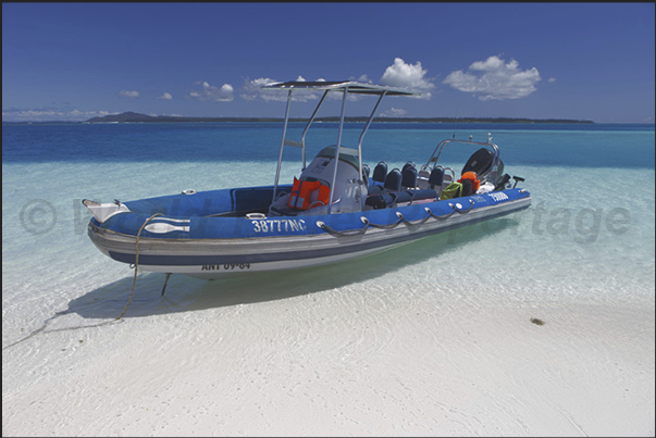 Sand bank in the lagoon