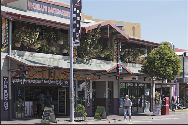 Darwin. Mitchell Street, the main shopping street in the town Darwin. Mitchell Street, the main shopping street in the town