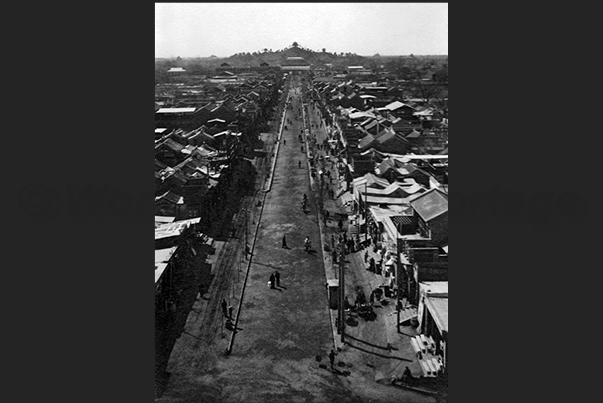 View of one of the main streets of Beijing in 1914 View of one of the main streets of Beijing in 1914