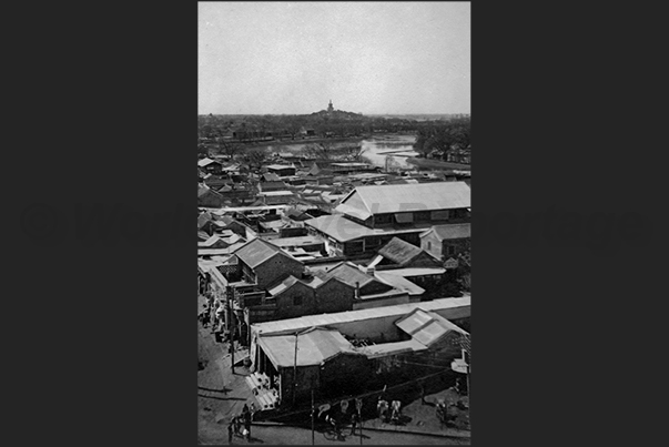 View of one of the main streets of Beijing in 1914 View of one of the main streets of Beijing in 1914