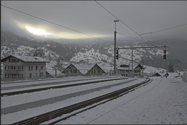 Grindelwald (1034 m). Departure to Kleine Scheidegg (2061 m) Grindelwald (1034 m). Departure to Kleine Scheidegg (2061 m)