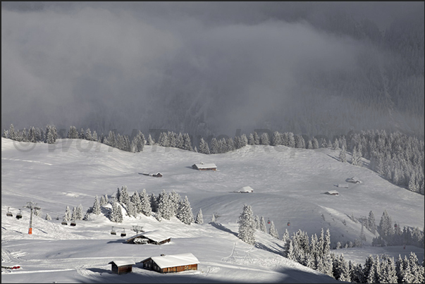 Slopes along the Mount Lauberhorn