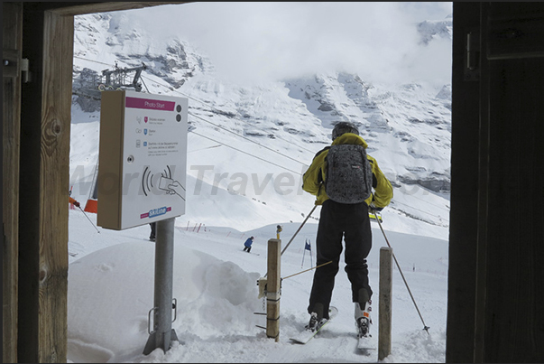 The start of the famous Wengen downhill