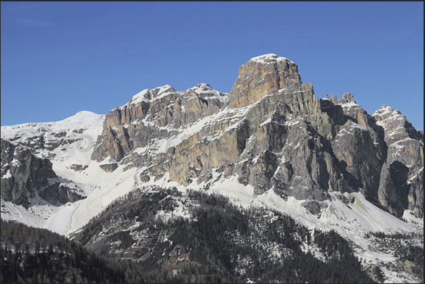 The ski slopes linking Arabba with Corvara