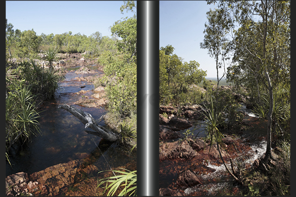 Wangi Falls. The upper part of the falls Wangi Falls. The upper part of the falls