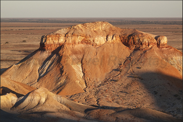 On the sundown, the Painted Desert becomes red creating suggestive and unreal atmospheres On the sundown, the Painted Desert becomes red creating suggestive and unreal atmospheres