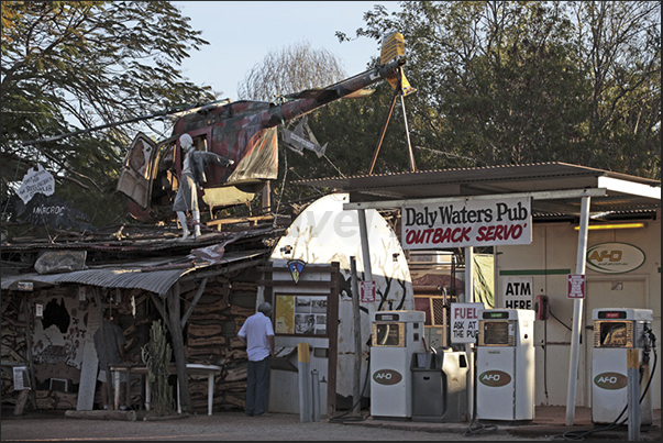 Daly Waters Pub, meeting point of the aviators during World War II stopped here to refuel during transfers from coast to coast Daly Waters Pub, meeting point of the aviators during World War II stopped here to refuel during transfers from coast to coast