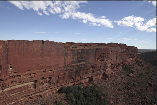 Watarrka National Park. Kings Canyon. The vertical walls of the canyon