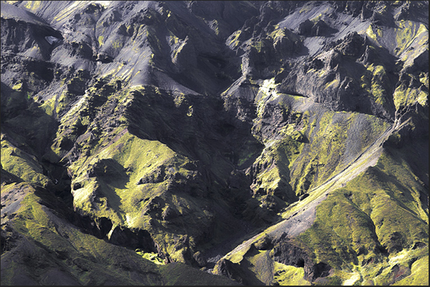 Play of light on the walls of volcanic valleys Play of light on the walls of volcanic valleys