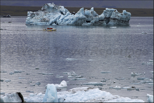 Lake formed by Jokulsarlon Glacier