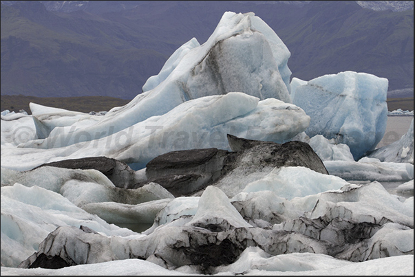 Iceberg on the lake formed by Jokulsarlon Glacier