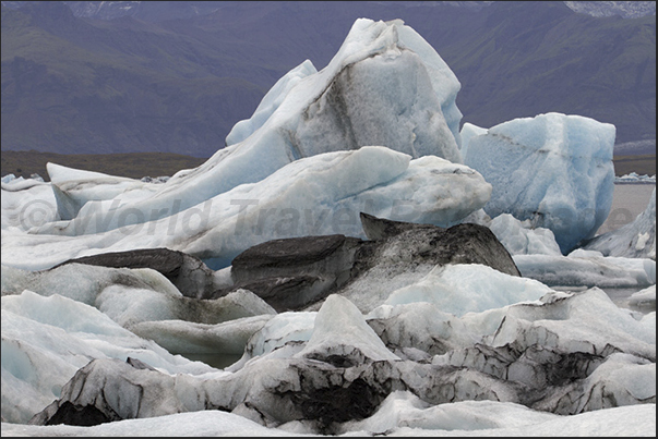 Iceberg on the lake formed by Jokulsarlon Glacier Iceberg on the lake formed by Jokulsarlon Glacier