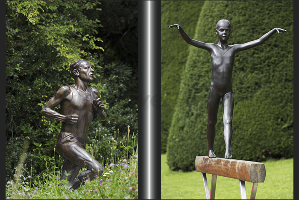 Statues in the gardens of the Olympic Museum in Lausanne Ouchy