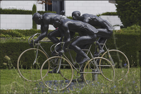 Statues in the gardens of the Olympic Museum in Lausanne Ouchy