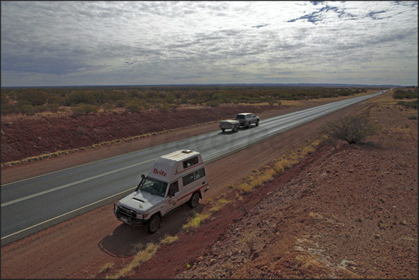 The Stuart Highway, the road from Darwin to Adelaide The Stuart Highway, the road from Darwin to Adelaide