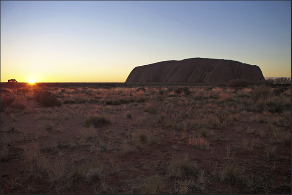 Uluru-KataTjuta National Park. Uluru, the sacred mountain for the Aborigines Uluru-KataTjuta National Park. Uluru, the sacred mountain for the Aborigines