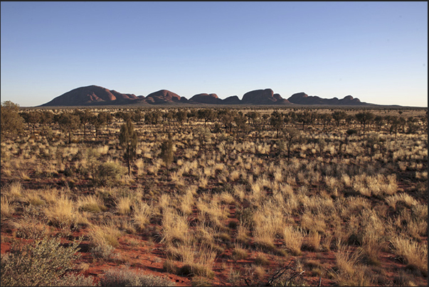 Uluru-KataTjuta National Park. Kata Tjuta, (The Olgas) a place of sacred ceremonies for Aboriginal people Uluru-KataTjuta National Park. Kata Tjuta, (The Olgas) a place of sacred ceremonies for Aboriginal people