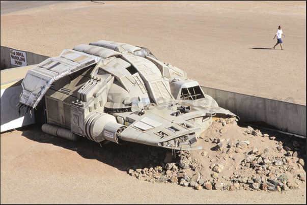 Coober Pedy. A model of the spaceship used in one of the Star Wars movie Coober Pedy. A model of the spaceship used in one of the Star Wars movie