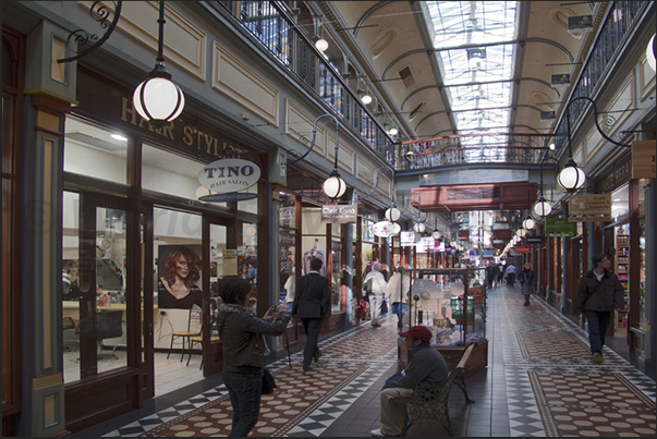 Adelaide. The arcade in the center of the town with shops and restaurants Adelaide. The arcade in the center of the town with shops and restaurants