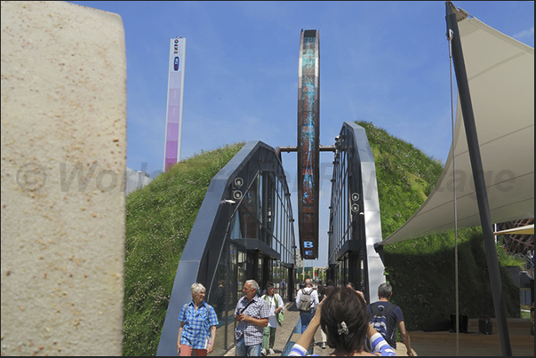 The entrance to the pavilion of Belarus