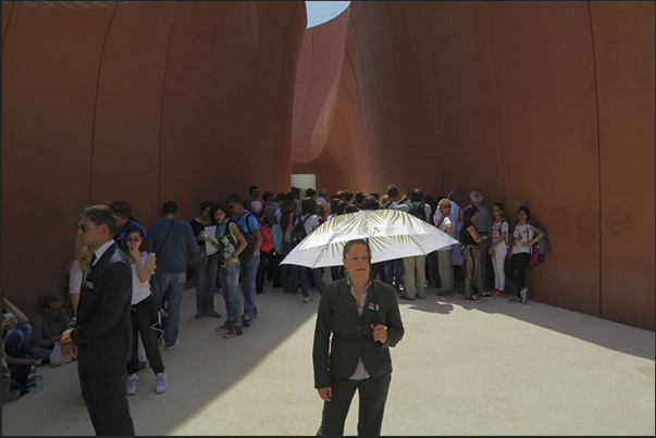 Entrance to the pavilion of the United Arab Emirates