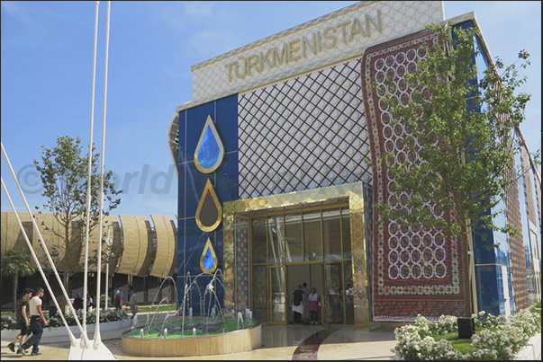 The Turkmenistan pavilion The Turkmenistan pavilion