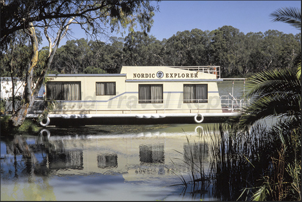 Mooring area along the Murray River Mooring area along the Murray River