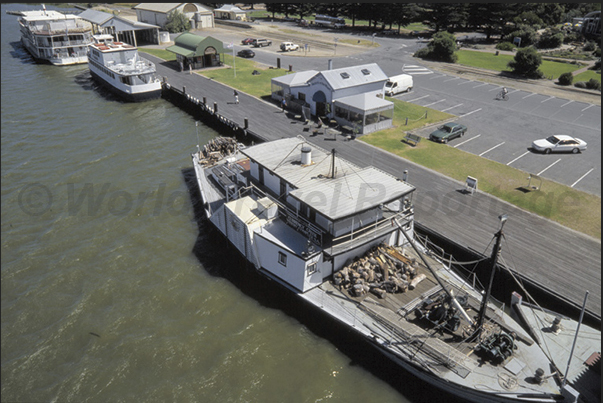 Goolwa is an historic river port on the Murray River near the Murray Mouth and joined by a bridge to Hindmarsh Island Goolwa is an historic river port on the Murray River near the Murray Mouth and joined by a bridge to Hindmarsh Island